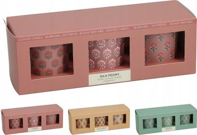 Candele profumate set da 3 pezzi da 45g aromi eleganti 10h di combustione ciascuna