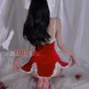 Yi Yue Sexy Christmas Lingerie Set: Hot Temptation Nightgown with Removable Sling - Women's Costume Uniform 8860