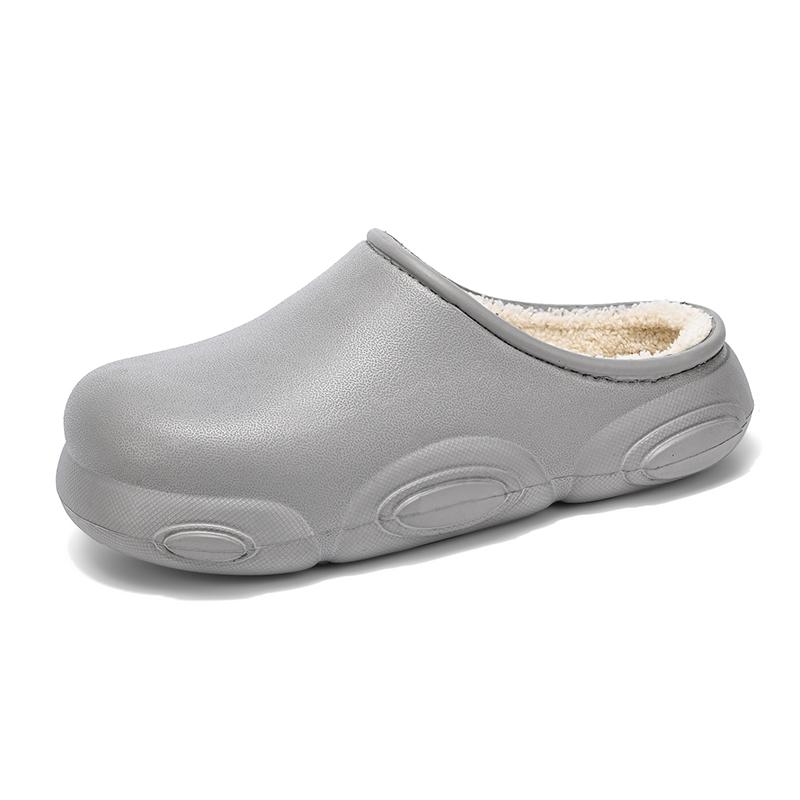 Couple Style Cotton Slippers for Women Winter Thick Bottom Waterproof Outer Wear Cotton Slippers Home Warm Men's Shoes