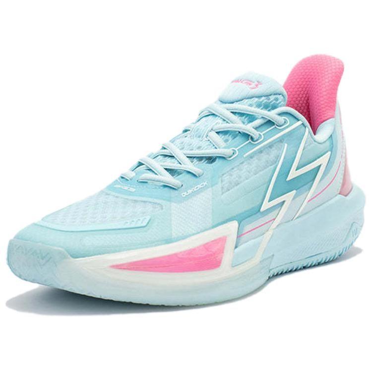 361 Big3 4.0 QUICK Reverse Comfortable Mesh Low Top Basketball Shoes Unisex Blue Pink 672321105-6