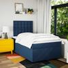 VidaXL Bed Slatted Base with Mattress Blue 120x190 Cm Fabric 3290447