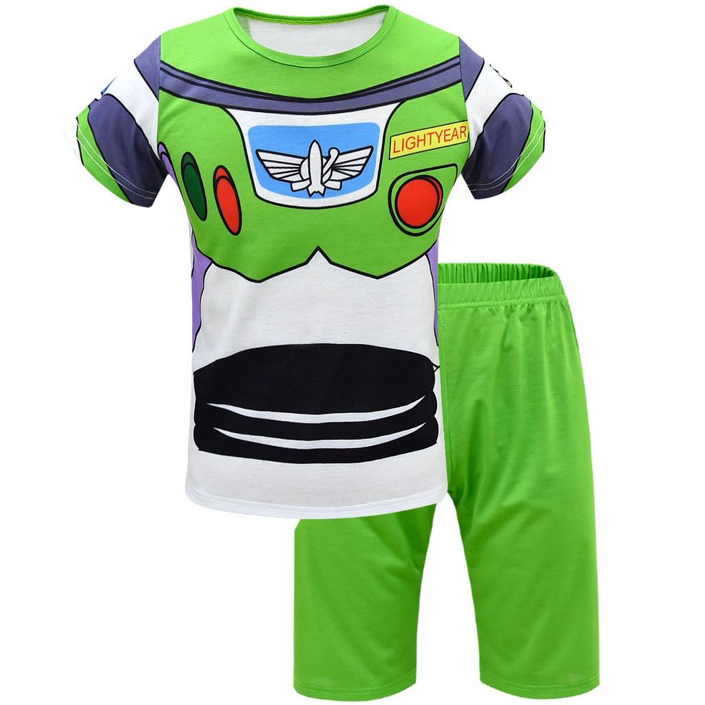 Adorable Toy Story Buzz Lightyear Short Sleeve Tee And Shorts Suit For Kids