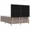 Box Spring Bed with Mattress Taupe 140 x 200 cm Fabric