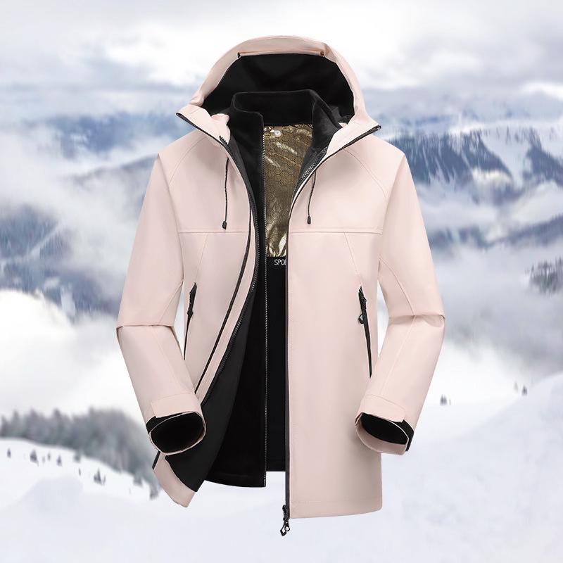 

Ветровка Bird s 2077: Мужская водонепроницаемая, грязеотталкивающая, теплая уличная куртка 3-в-1 со съемной подкладкой M розовый