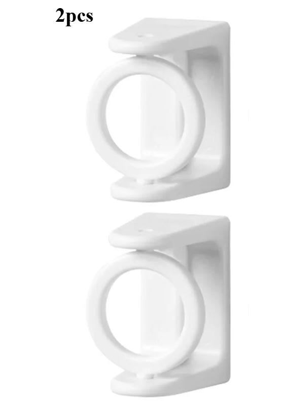 360 °   Fixateur de poteau rétractable rotatif, pour crochets adhésifs solides sans perçage, tige à serviettes, support de tringle à rideau de douche