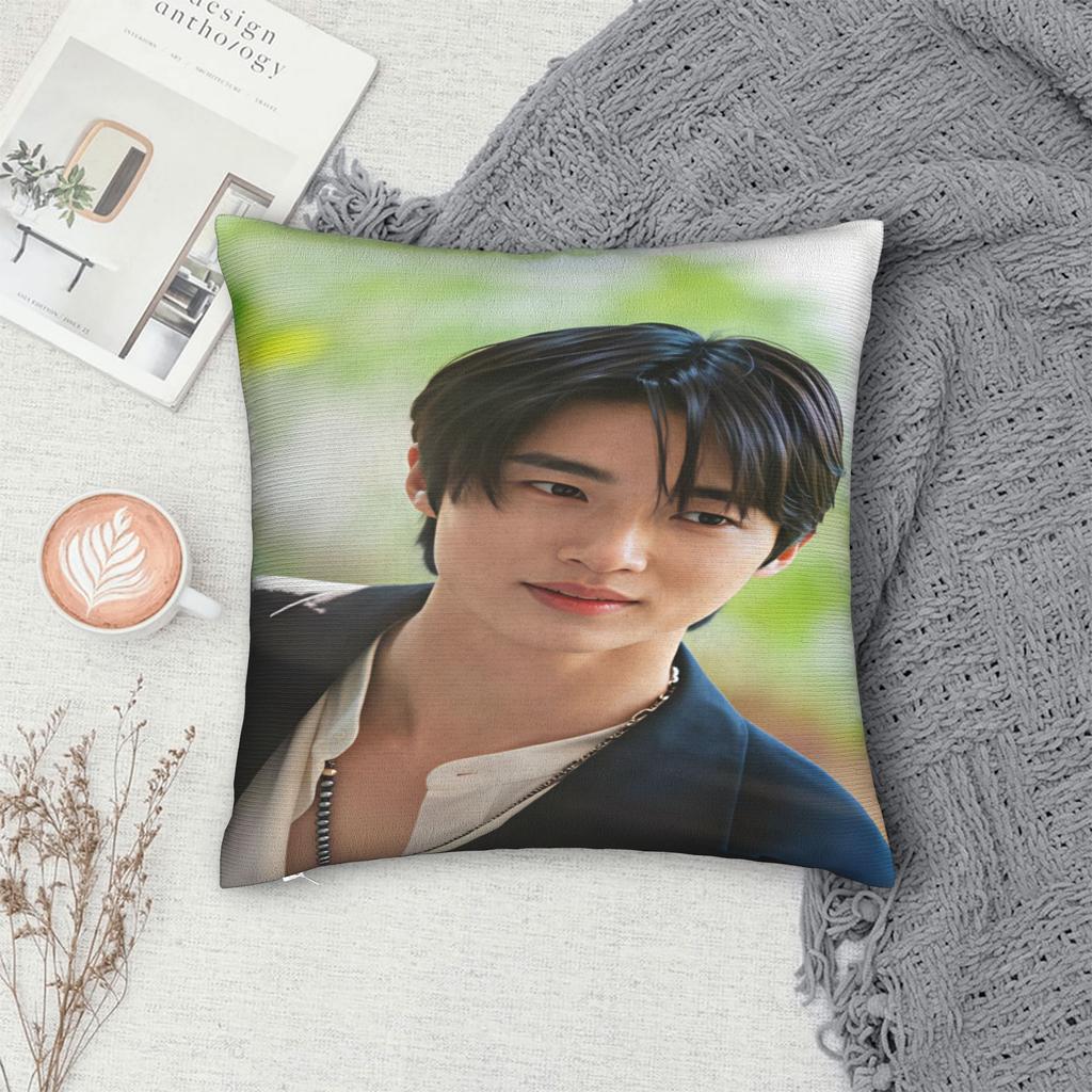 Byeon Woo Seok Pillow Cover Square Cushion Cover Funny Pillow Case For Couch Sofa Bedroom