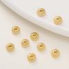 10Pcs/Pack 2*6mm 14/18K Gold Plated Alloy Flat Spacer Beads For Handmade DIY Jewelry Making Bracelet Necklace Accessories