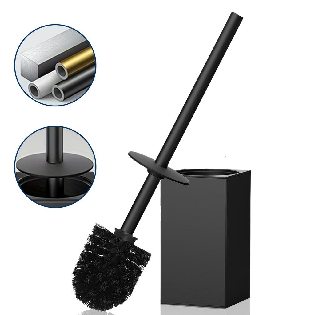 Vertical Toilet Brush Holder Stainless Steel Toilet Cleaning Brush Long Handle No Dead Angle Cleaning Tools Bathroom Accessories