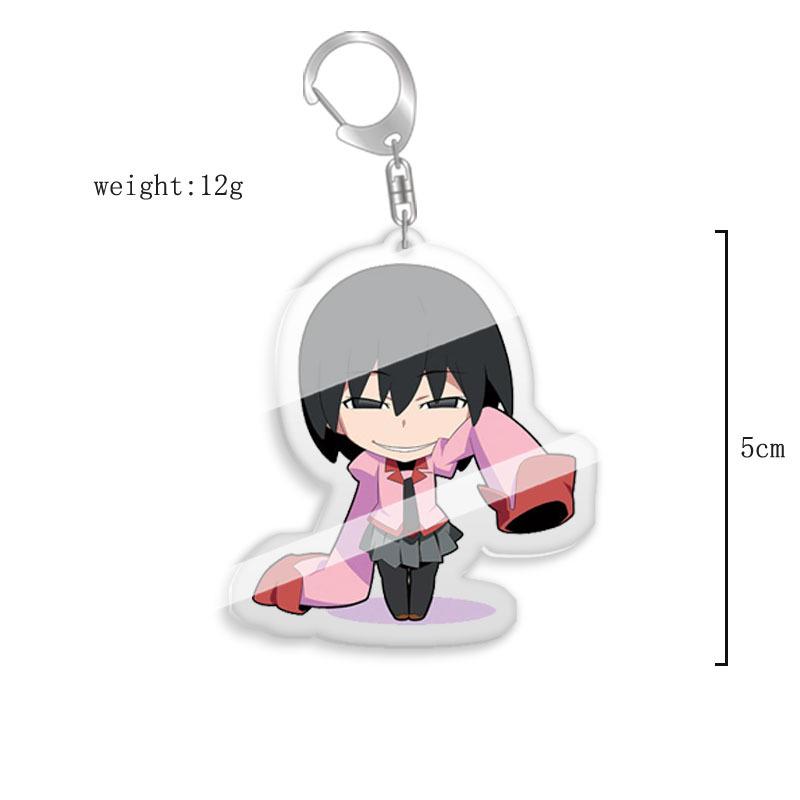 Monogatari Series Keychain: Hachikuji Mayoi & Hitagi Senjougahara Acrylic Pendant