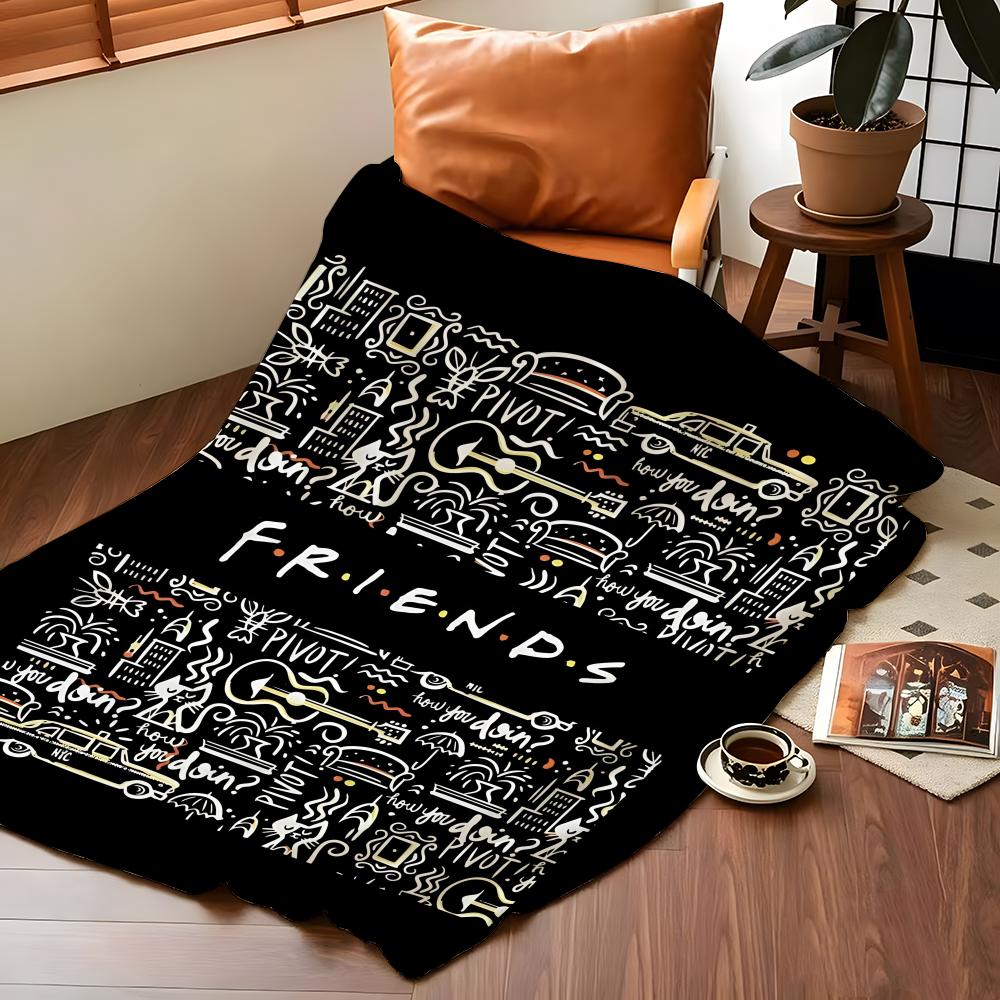 Drama F-Friends Throw Flannel Cozy Print Blanket, Portable, Durable Machine Washable Cute Cool