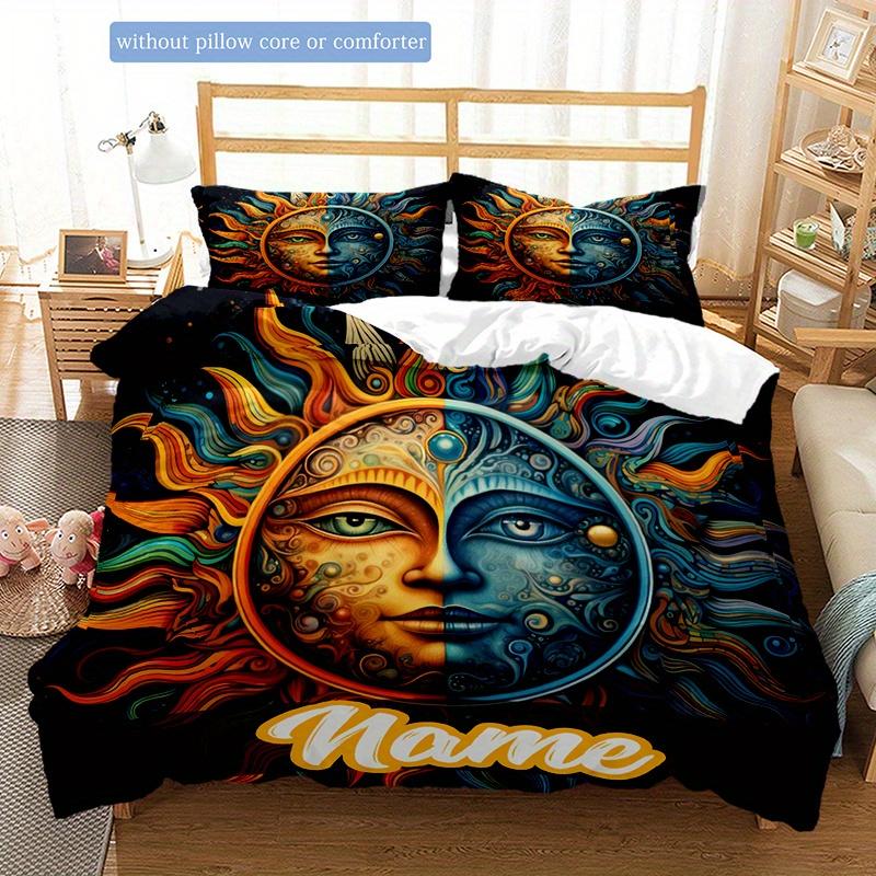Sunflower Duvet Cover Soft Bedding Set For Bedroomdorm Personalized Name Threepiece Set 1 Duvet Cover And 2 Pillowcases Perfect Gift For All Seasons