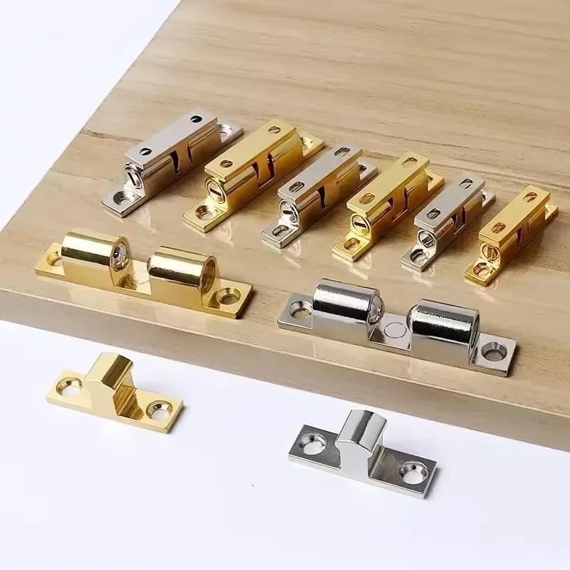 Double Ball Spring Cabinet Lock Adjustable Tension Door Latch Buckle Heavy Duty for Closet Drawer Kitchen Bathroom Furniture