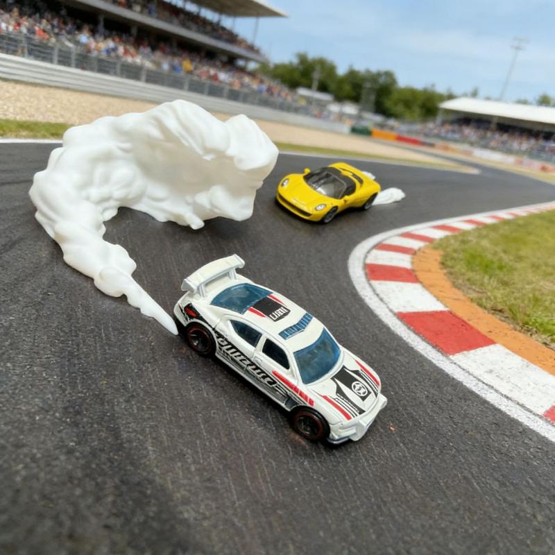 1 ks Miniaturní ozdoba modelu s kouřovým efektem driftu 3D tištěný závodní scéna Příslušenství pro modely aut v měřítku a Dárky pro sběratele hobby