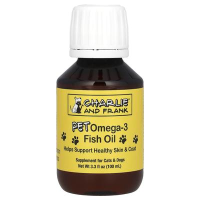 Pet Omega 3 Olej Rybny, dla Kotów i Psów, 100 ml (3.3 Fl. Oz.)