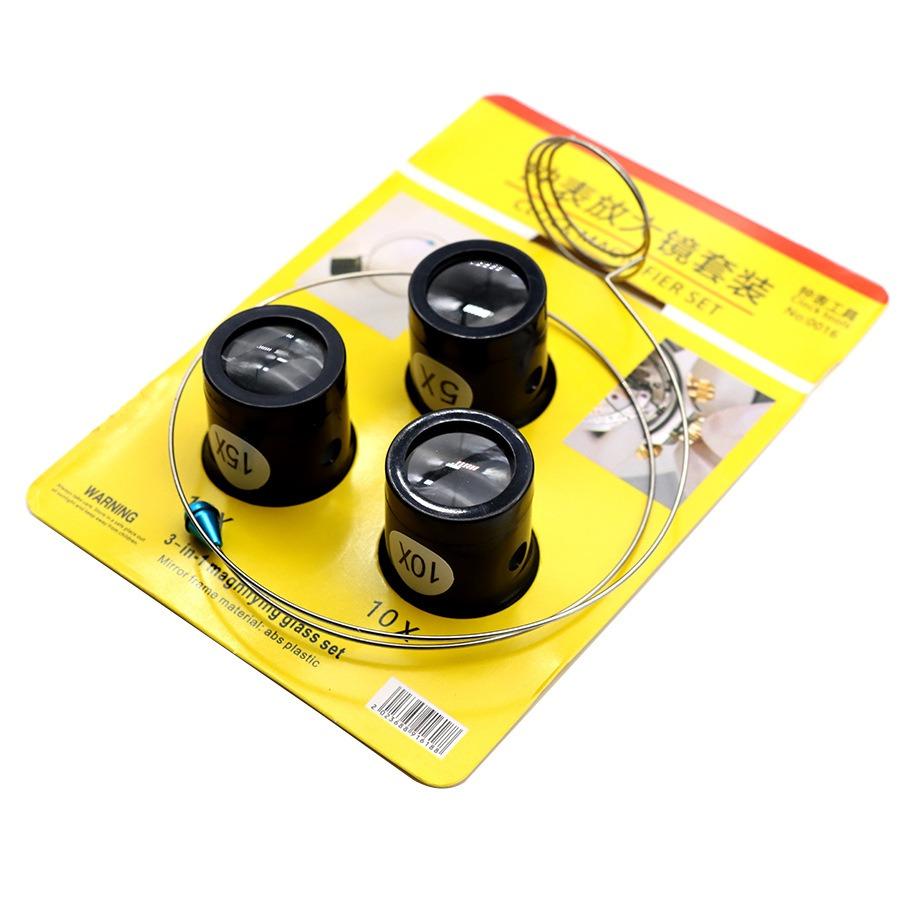 Инструмент Лупа для Часов 1/Набор 5X 10X 15X для Часовщика Наглазная Лупа Петля Лупа Увеличительное Стекло Ювелирная Лупа Инструменты для Ремонта