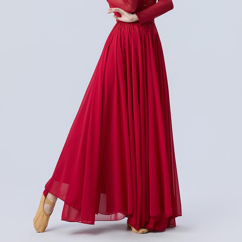 Modern Long Sleeve Dance Skirt for Performance and Practice