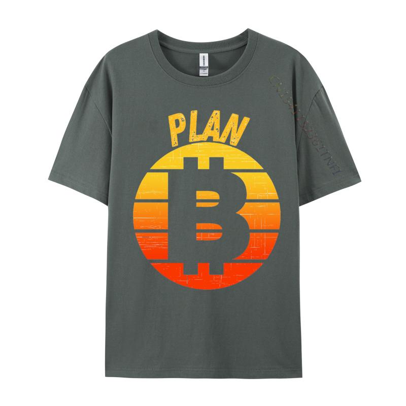 Plan Bitcoin Tshirt Pure Cotton Man Tops Shirts Camisa Normal TeeShirts 2024 Hot Sale Printed On Design