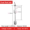 304 Stainless Steel Dual Float Switch Liquid Level Controller, Water Level Sensor for Tank, High Low Liquid Level Switch