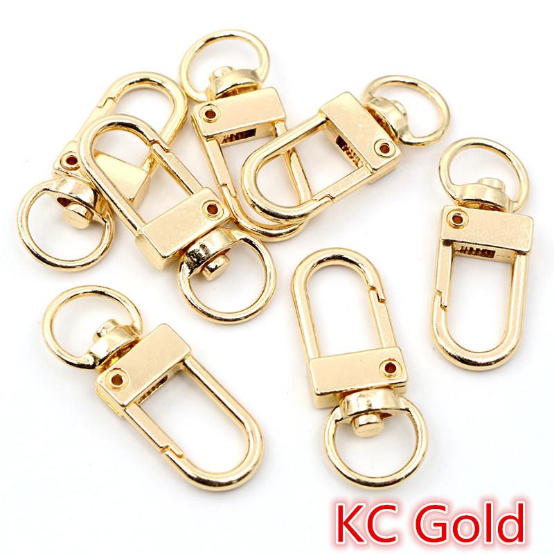 10pcs Snap Lobster Clasp Hooks Gold Silver Plated 5 Colors DIY Jewelry Making Findings for Keychain Neckalce Bracelet Supplies