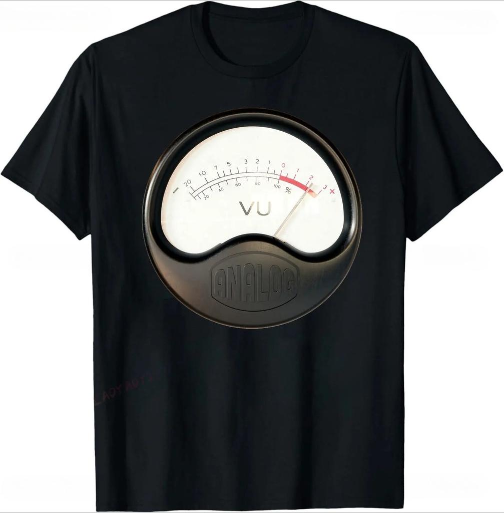 Volume VU Meter Vintage Women Tshirt Audio Engineer Recording Crew Neck Summer Women Short Sleeve Casual Top Aesthetic Clothes