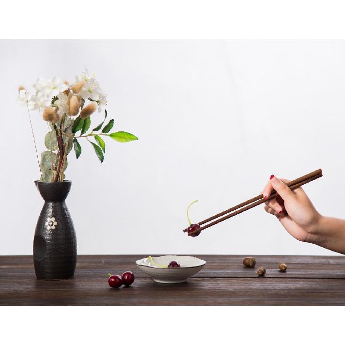 Wooden Chopsticks Reble Dishwasher Safe 10 Pairs Chinese Asian Korea Iron Wood Handmade Chopstick Natural Healthy for Cooking Eating Restaurants