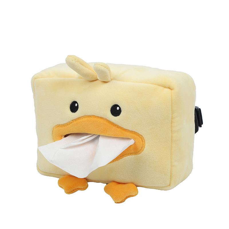 Cute Cartoon Car Tissue Box Doll Creative Car Multifunctional Plush Car Tissue Box Car Tissue Holder Car Acessories