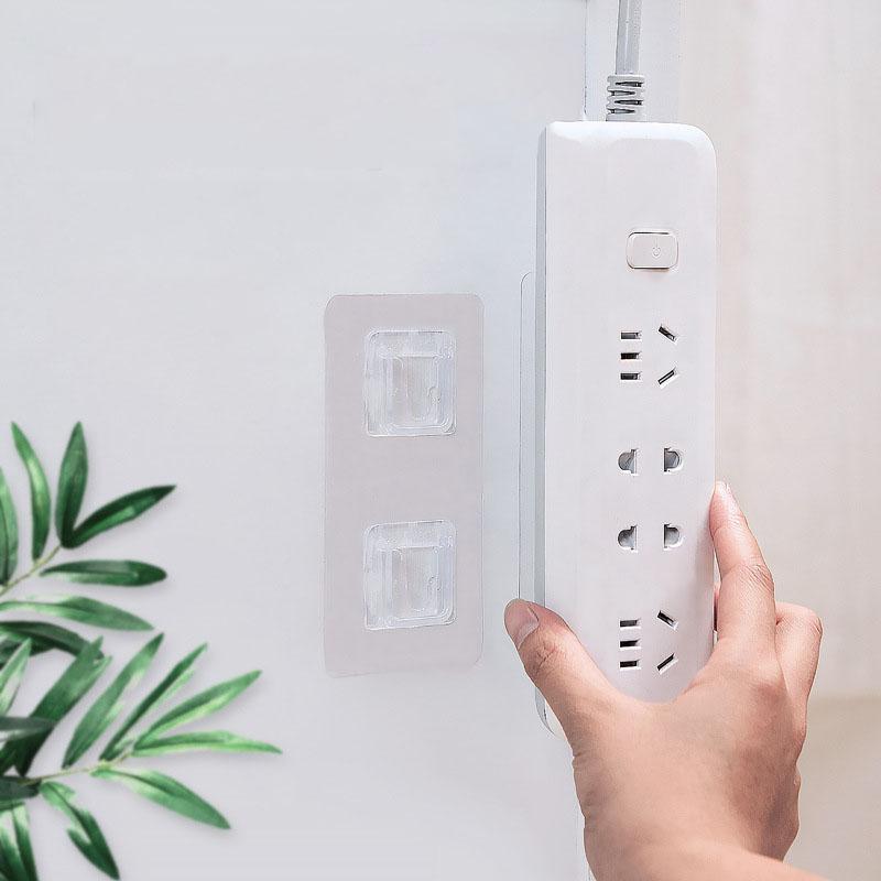 3/5 Sets Cup Sucker Wall Hooks Wall Storage Holder Adhesive Transparent Hooks Double-Sided For Kitchen Strong Suction Hanger Bathroo