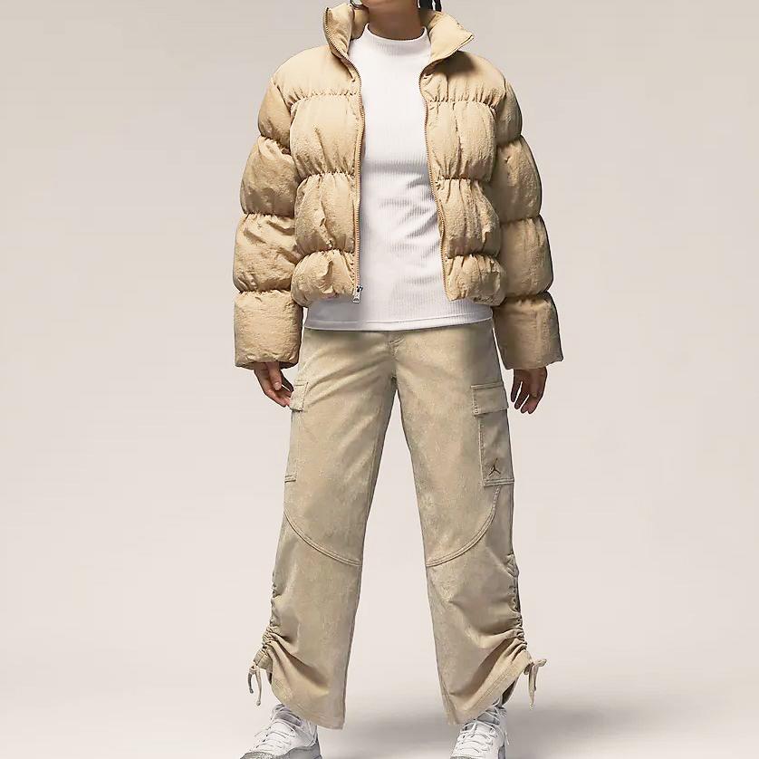 Jordan Chicago Solid Color Multi-Pocket Casual Knit Joggers Women Bottoms Desert-Yellow FD8210-277