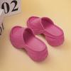EVA women's high-heeled cm slippers summer wear one-word women's beach shoes platform slippers soft-soled cool slippers