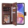 Applicable to Samsung S26 mobile phone leather case A25 retro matte multi-card zipper wallet protective case A34 skin feeling S24