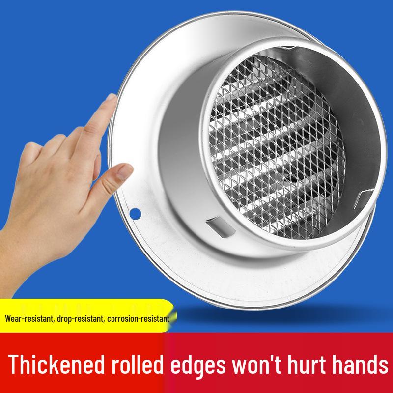 Stainless Steel Round Rainproof Vent Cap Grille Louver for Exhaust and Ventilation