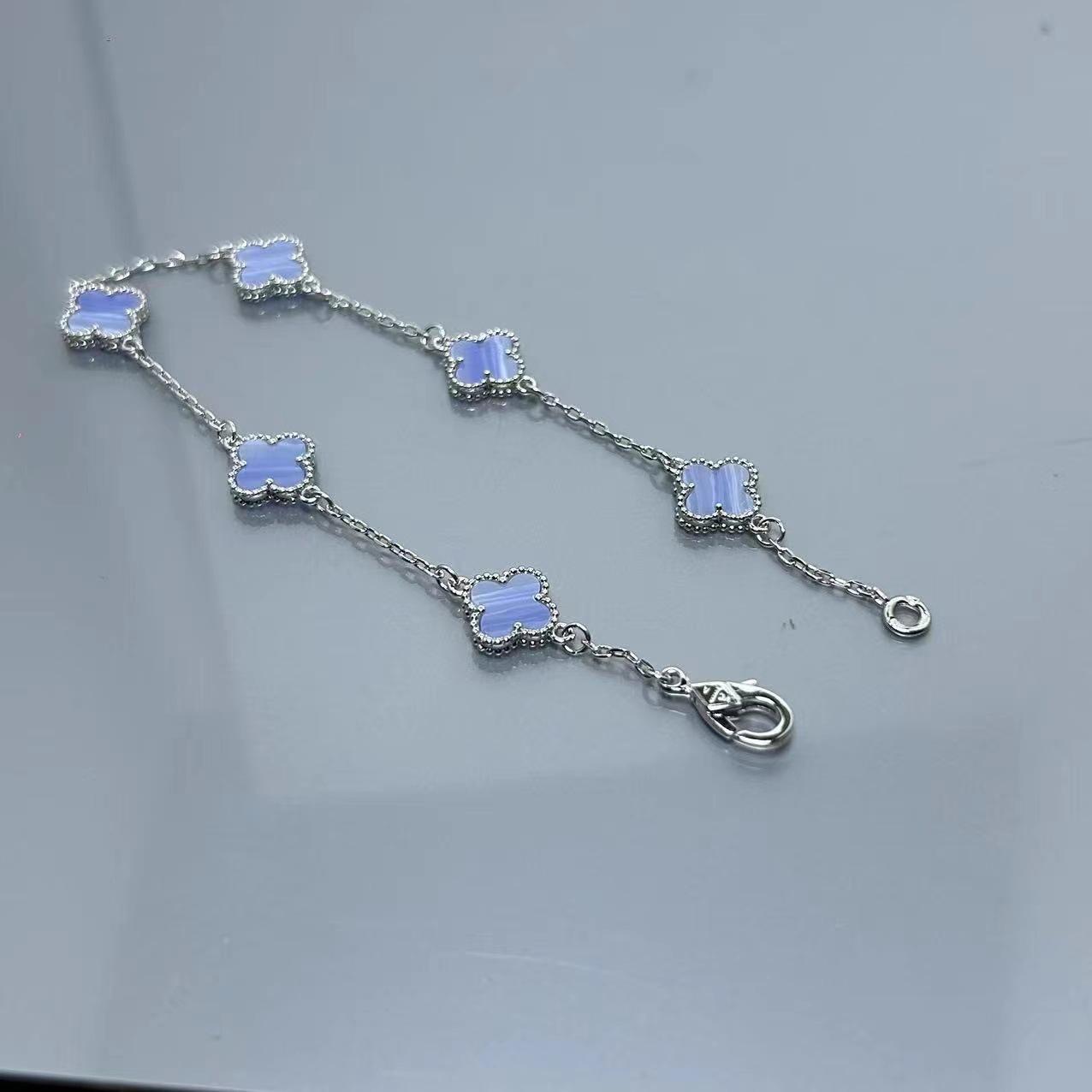 

Високоякісний міні-браслет з чотирилисником з червоного агату з шістьма квітами, жіночий, для знаменитостей, високого класу