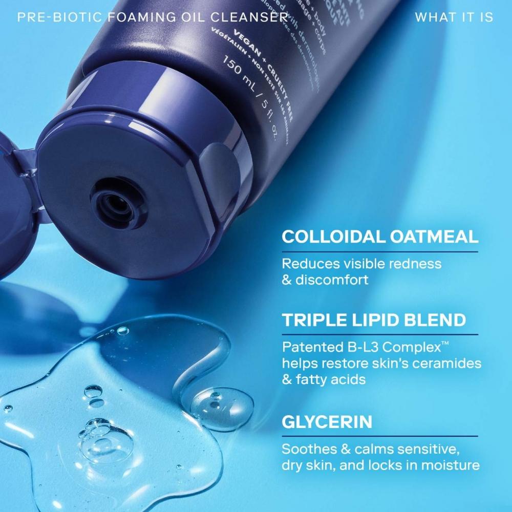 Skinfix Eczema+ Pre Biotic Foaming Oil Cleanser 5 Oz   150 Ml