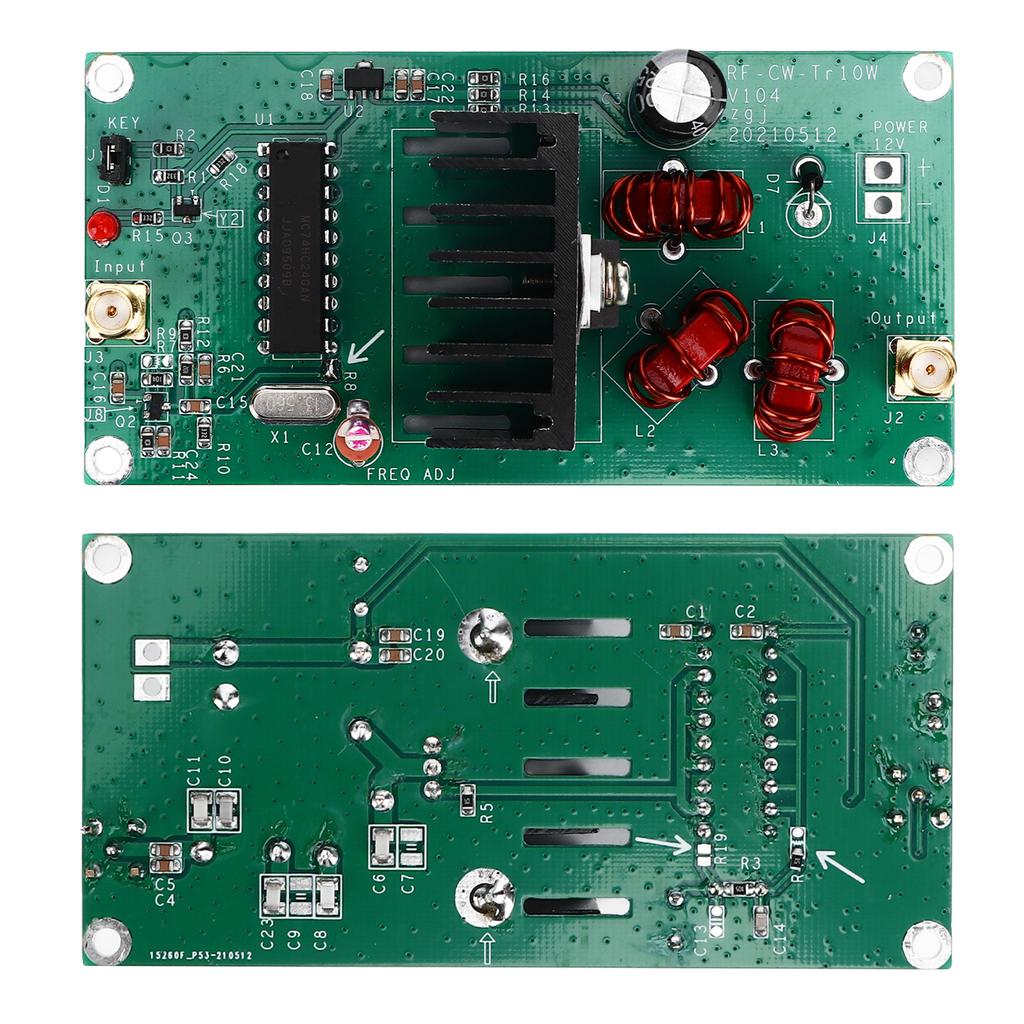 10W 13.56MHz QRP CW Radio Transmitter Module Wireless Power Amplifier Board 8?15V XR?106