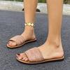 Fashion Women Slippers 2025 Summer Luxury Fashion Flat Sandals  Designer Open Toe Non-Slip Outdoor Beach Slippers Slides Women