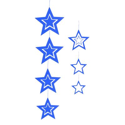 7pcs Star Decorations Hollowed Hanging Star Pendants Decorative Ornaments for Activity Festival