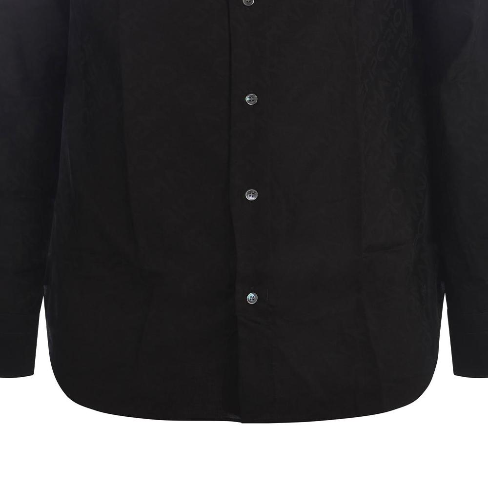 Emporio Armani SS23 Solid Color Button Shirt Men Shirts Black 3R1C86-1K0DZ-F083