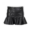 Minigonna Punk Rivettata in Ecopelle da Donna Europea & Americana - Sexy Moda Autunnale