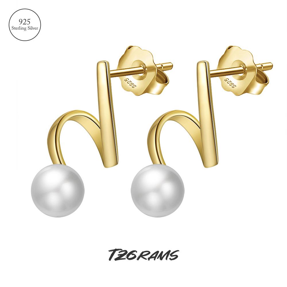 

Оригинальные серьги-капли из серебра 925 пробы с натуральным жемчугом, нерегулярные вращающиеся волнистые спиральные серьги для женщин, очаровательные мини-ювелирные изделия