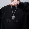 Pentagram Men's Skull Pendant Jewelry European and American Accessories Necklace Pendant