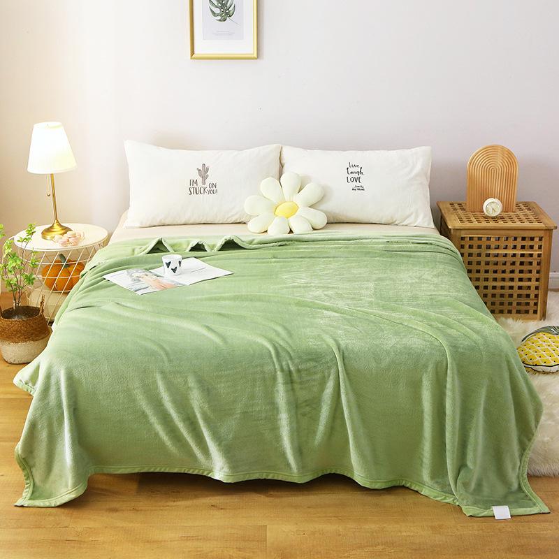 Milk Velvet Coral Fleece Flannel Blanket: Thick, Cozy Sofa Cover or Office Nap Blanket. Perfect Gift.