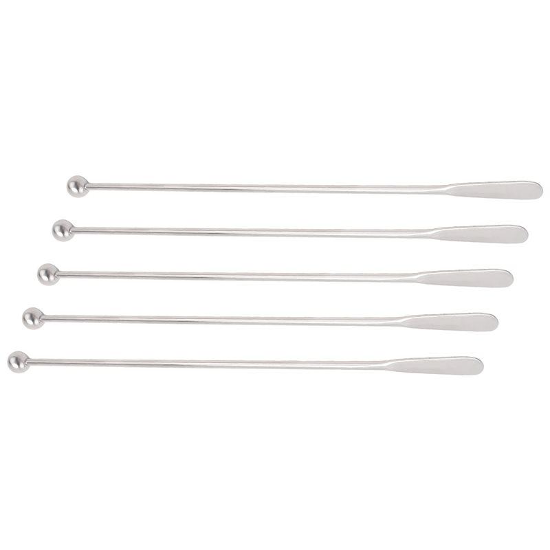 

Good-5 Pcs Reusable Swizzle Sticks Coffee Stirrers Beverage Stir Sticks Stainless Steel Cocktail Swizzle Sticks Silver Straight серебряный