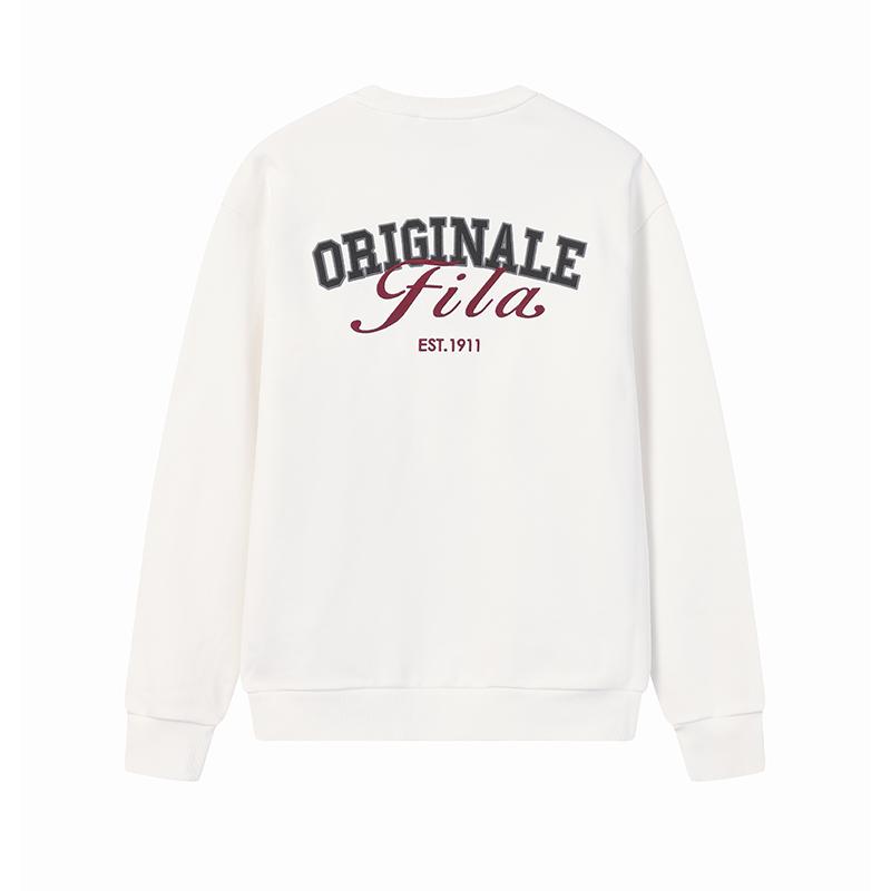 Fila Original Fashion Simple Retro Classic Personality Trendy Street Casual Comfortable Versatile Crew Neck Loose Sweatshirt F11M619210FWT