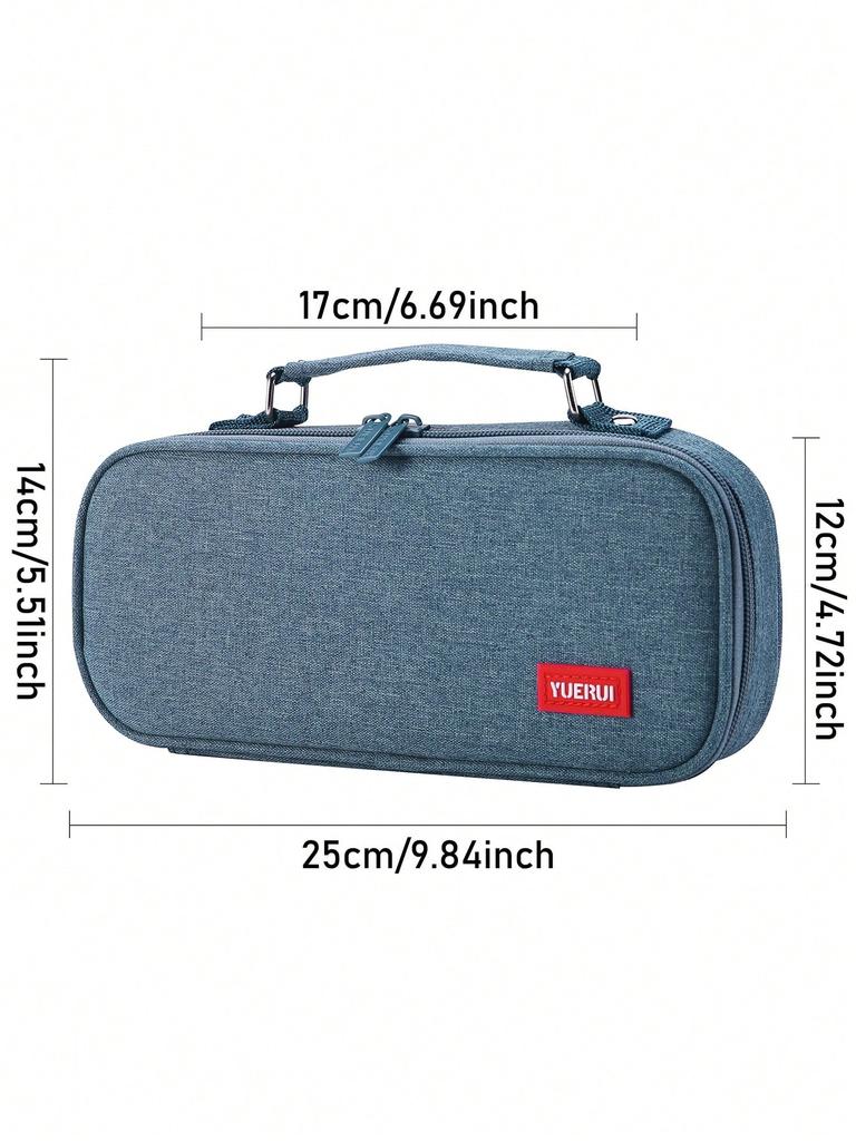 Mehrschichtige Leinwand-Federtasche mit großer Kapazität für Schüler, Einfache und multifunktionale Federtasche, Handgehaltene Schreibwarenaufbewahrung