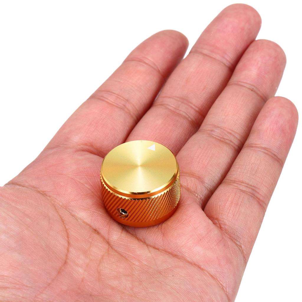 Uxcell Aluminum Potentiometer Universal Volume Tone Control Knob for Guitar and Twill Gold 2-Piece Knob, 1/4" (6mm) Bass, 5/8"