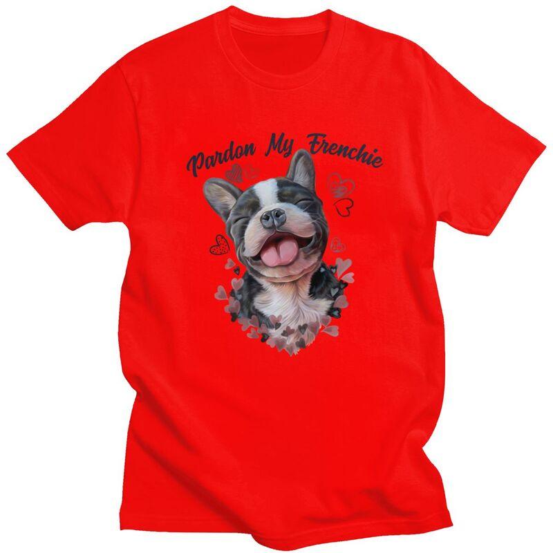 Custom Pardon My Frenchie French Bulldog T Shirts for Men Pure Cotton Tees Tshirt ShortSleeve Casual Tshirt S