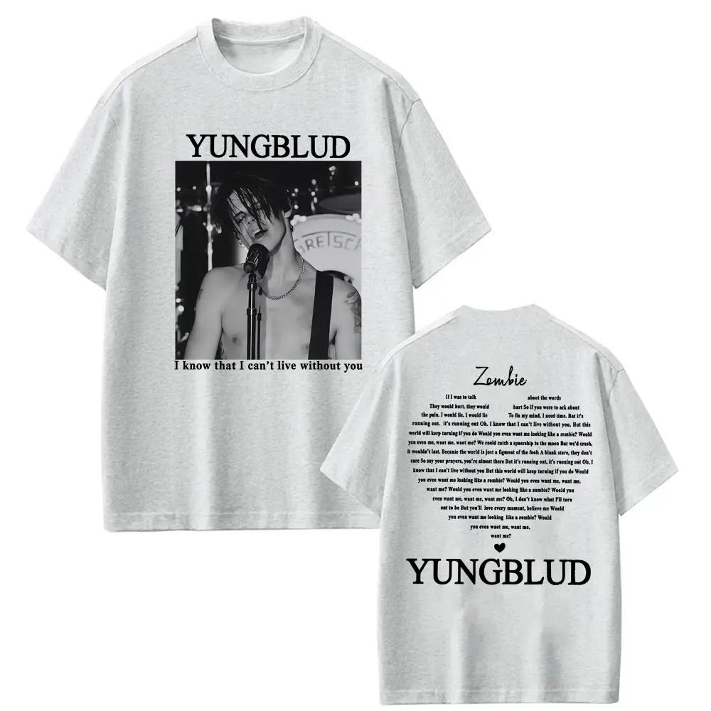 Yungblud  Zombie Rock Band Graphic T Shirt Mens Hip Hop Retro Music Fan Apparel Tshirts Man Casual Loose Short Sleeve Tshirt