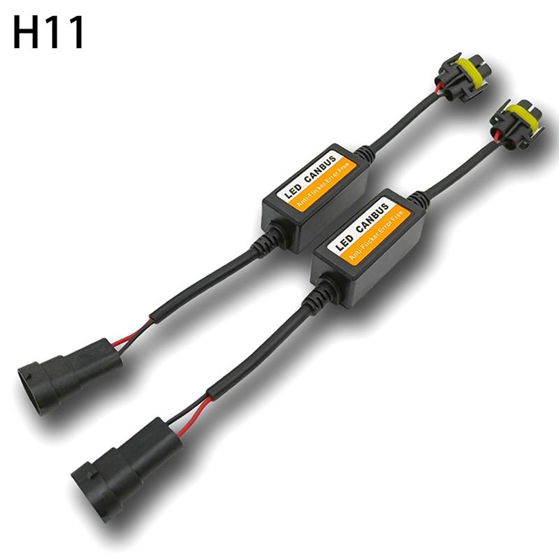 H1/H3/H7/H8/H9/H11 Automotive Led Decoder 12V Black Anti-Flicker Led Canbus Decoder Fault Eliminator Automotive Accessory