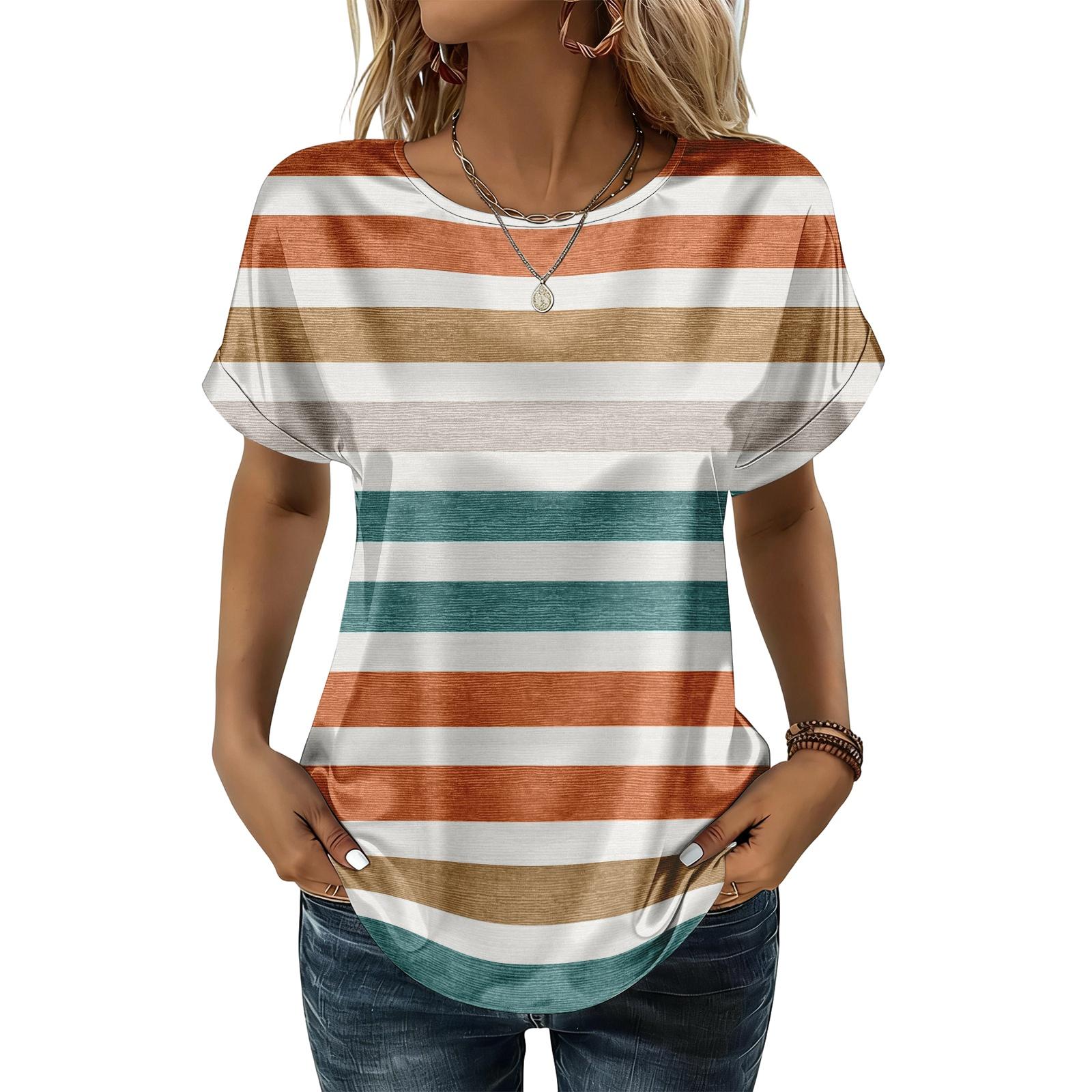 Женская модная повседневная винтажная топ с принтом S