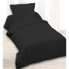Duvet Cover - LA MAISON D'AMELIE - INTIMITY - Black - Plain - 140 X 200 Cm